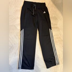 Adidas Black Athletic Pants with‎ White Logo